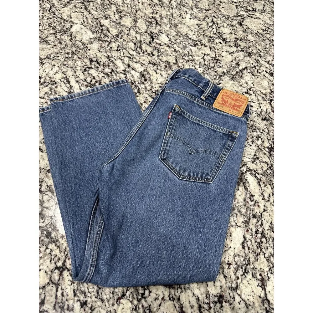 Levi's Men's Straight Jeans Blue Cotton 40x30 505 Original Fit Jeans 3rd